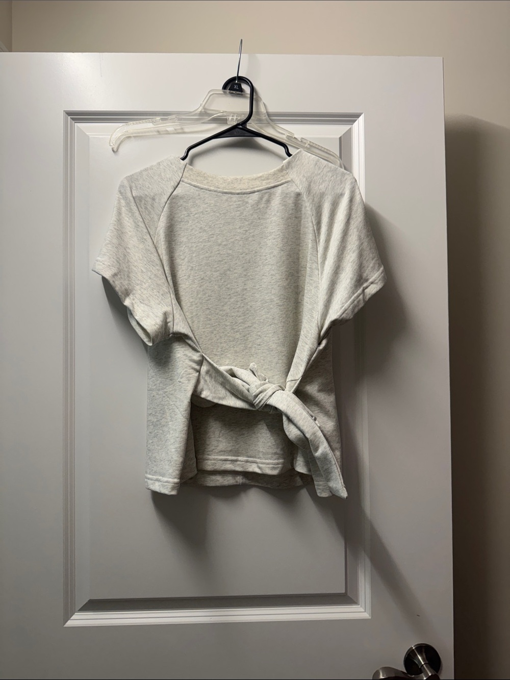 Women's Cream Tie-Back Top